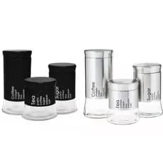 Conjunto Potes Mantimentos Will Inox Kit 3 Peças Cafe Açucar