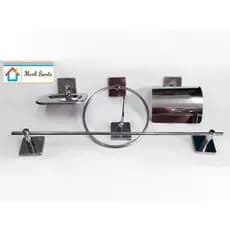Kit De Acessórios Para Banheiro Linha Luxo Quadrado 5peças