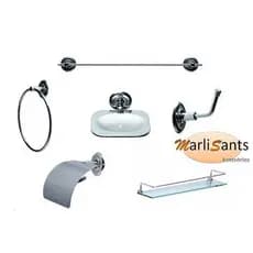 Kit Banheiro  Inox  C/porta Shampoo 40cm 5 Anos De Garantia