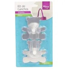 Kit 2 Ganchos Cabide Adesivo Parede Porta Aço Inox