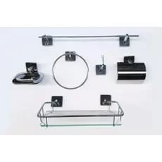 Kit Banheiro Quadrado Inox C/porta Shampoo Qualidade