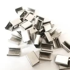 100 Chapinhas Dentada Garra Para Cordão De 12mm Fixador