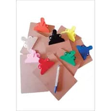50 Mini Pranchetas Mdf 148x210mm Com Porta Caneta