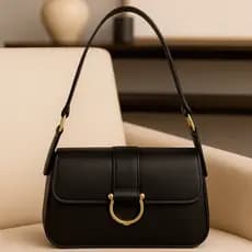 Bolsa Feminina Média De Ombro Estilosa Elegante Detalhe Fivela Várias Cores