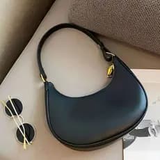 Bolsa Feminina Meia Lua Baguete De Ombro Tendencia Moderna Festa Queima De Estóque