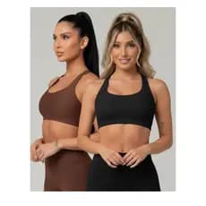 Kit 2 Top Academia Fitness Feminino Sem Bojo Suplex Treino Nadador