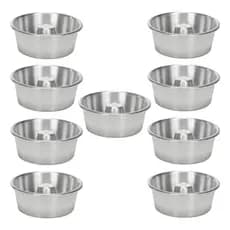 Kit 10 Formas Mini Forminha 200ml Reutilizável Para Pudim Bolo Vulcão N10 - 10cm de diâmetro 5cm de altura Para Doces