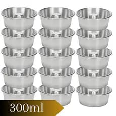 Kit 15 Formas Mini Forminha 300ml Reutilizável Para Pudim Bolo Vulcão N12 - 12cm de diâmetro