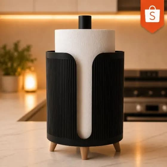 Organizador Porta Papel Toalha Bancada Cozinha Anti Bagunça Sem Furo Moderno Premium Anti Derrapante