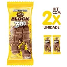 Kit com 2x Chocolate Chock Block C/ Amendoim Barra 300g