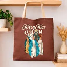 Bolsa Sacola Ecobag Linho Saturno Exclusivo Nossa Senhora Totus Tuus Catolico Envio Imediato