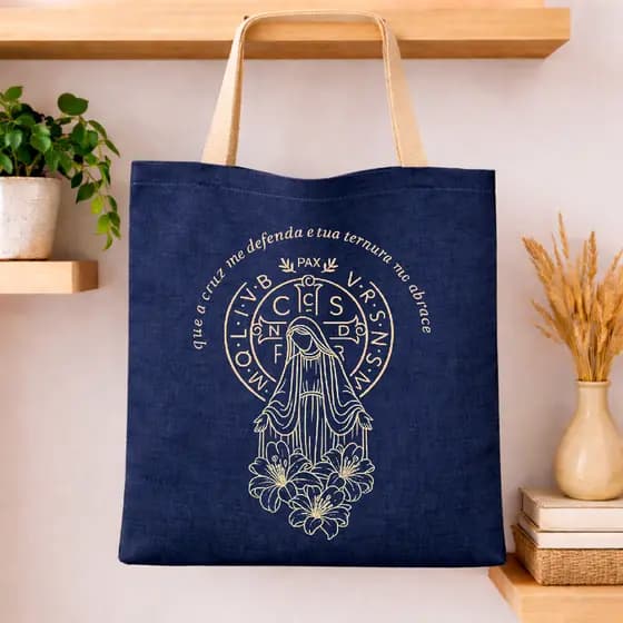 Bolsa Sacola Ecobag Nossa Senhora Moda Religiosa Igreja Mochila Oração Lançamento