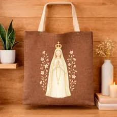 Bolsa Sacola Ecobag Linho Saturno Exclusivo Nossa Senhora Catolico Envio Imediato