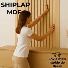 Kit Shiplap 15un Ripas Decorativas Ripado Decorativo retangular em MDF Cru 3mm - Decorações 2026 Quarto Infantil