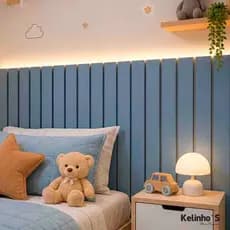 Ripa Shiplap Kit até 15un Quarto Infantil Ripa retangular em MDF Cru 3mm Ripado Boseire Retangular