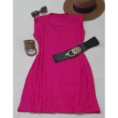 Vestido Regata Gota Plus Size  Visco- Lycra Liso