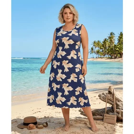 Vestido Regata Básico Plus Size