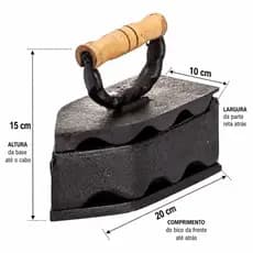 Ferro De Passar À Brasa/Carvão Decoração Antigo Ferro Fundido