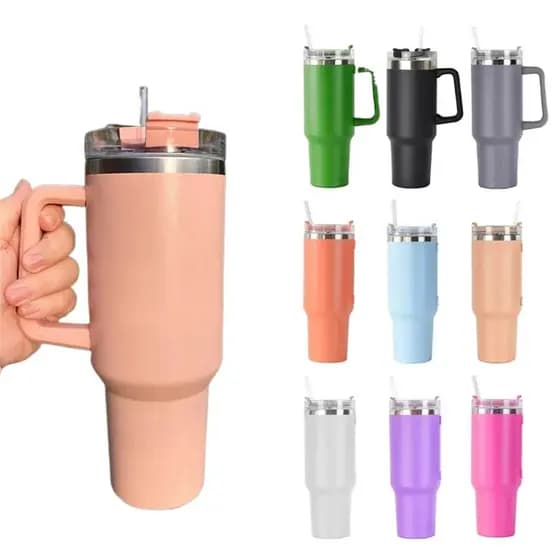 Caneccca térmica 1,2 litroos com Alça e Canudo ,Copo inoxidável (Prommoção)
