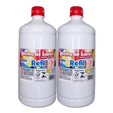 Kit Refil para bolha de sabão líquido Bubble para máquina de fazer bolhas 2 litros, atóxica e perfumada