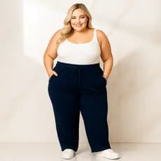 Calça Feminina Malha Viscolycra Confortável Soltinha Plus Size Reta Gestante Pijama Feminino Lycra