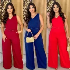 Macacão Feminino P/M/G/GG longo pantalona