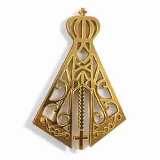 Nossa Senhora em Acrílico Espelhado Decorativa de Parede 20cm e 30cm