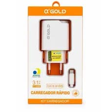 Kit Carregador Rápido 5.1A para iPhone com Cabo iOS 2 USB Homologado Anatel