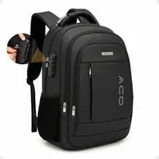 Mochila Masculina Reforçada Impermeável Bolsa Notebook 17' Cadeado Anti Furto Usb Viagem Escolar 35L