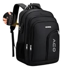 Mochila Masculina Reforçada Impermeável Bolsa Notebook 17' Cadeado Anti Furto Usb Viagem Escolar 35L