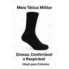 Meia grossa tipo toalha  Longo 50CM Meia de Coturno Exército e para Trabalho com Bota