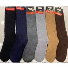 Meias de inverno de lã coral grossas meias masculinas quentes