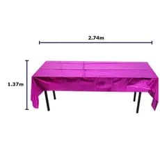 Toalha de Mesa Grande Metalizado Cobre Mancha Plástico Para Decoração de Festas 274x137cm