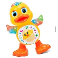 Pato Patinho Dançante Dançarino Brinquedo Infantil Musical Anda Mexe Emite Luzes E Som