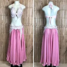 [Liquidação] Dança do Ventre Traje Bordado Completo Pronta Entrega G (44) - TPCL-685