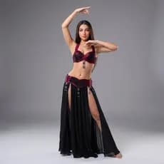 [Liquidação] Dança do Ventre Traje Bordado Completo- Pronta Entrega - TPCL-501