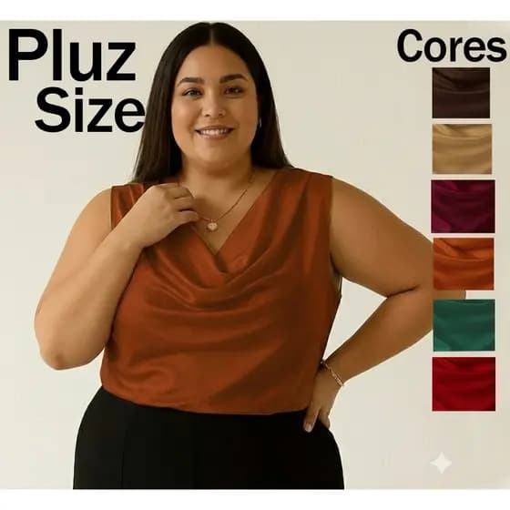 Blusa Linda Feminina Regata Gola Boba plus size TODOS OS TAMANHOS Duna Premium Regata Drapeada Blusinha Regata 2026