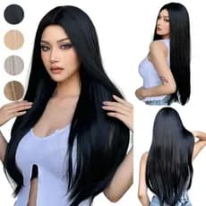 Peruca Lace Wig Liso 70cm Fibra Orgânica Similar ao cabelo Humano