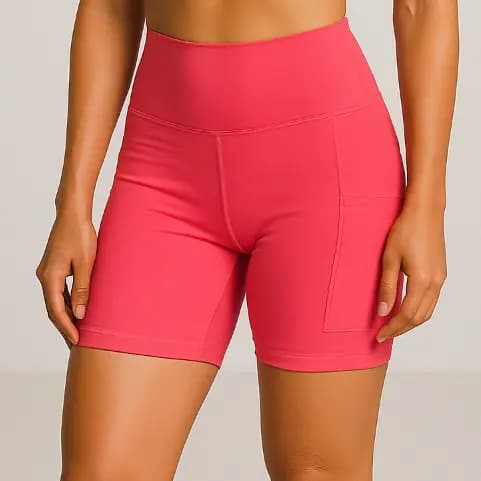 SHORT POLIAMIDA COM BOLSO ZERO TRANSPARÊNCIA - MODA FITNESS - ACADEMIA