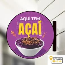 Placa Dupla Face Uso Externo -  AÇAI - AÇAITERIA