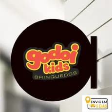 Placa Dupla Face Uso Externo - Sua Logo 35 ou 40 cm