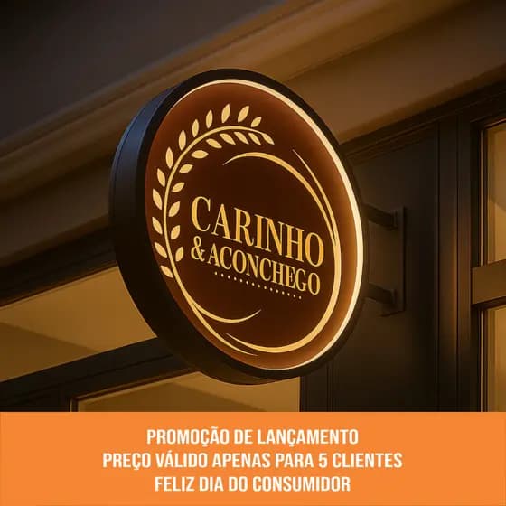 Placa Led Dupla face uso externo personalizada para loja