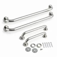 4 Barras de Apoio 40 e 60cm Alça Suporte Deficiente Idoso Inox Banheiro
