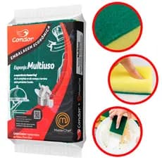Esponja Multiuso MasterChef Original Condor C/4 Econômica Agente antiviral e antibacteriano