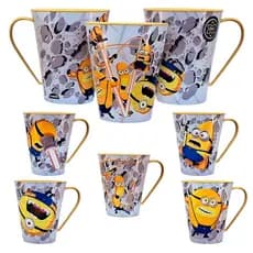 Caneca Minions Infantil de Plástico 360 ml Personagens Plasútil