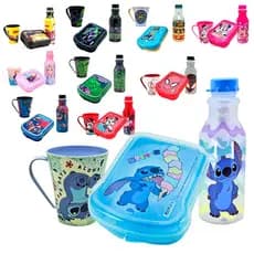 Kit Garrafinha Infantil 500ml Retrô, Caneca Infantil 360ml  e Sanduicheira infantil Plasútil