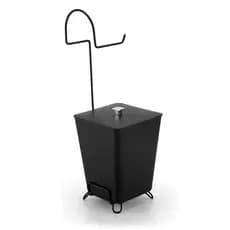 Suporte Aramado para Papel Higiênico com Lixeira 7L - Elegância e Funcionalidade para o Banheiro