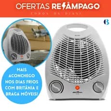 Britânia AB1100N 2 em 1 – Aquecedor Elétrico 110V com Proteção e Controle de Temperatura!