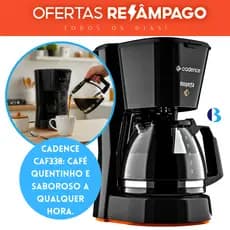 Cafeteira Elétrica Cadence CAF338 – Até 18 Cafés Fresquinhos, Filtro Permanente e Placa Aquecedora!