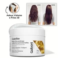 Máscara Cicatriliso 250g Gaboni - Efeito Liso, Anti Frizz e Redução de Volume (Profissional)